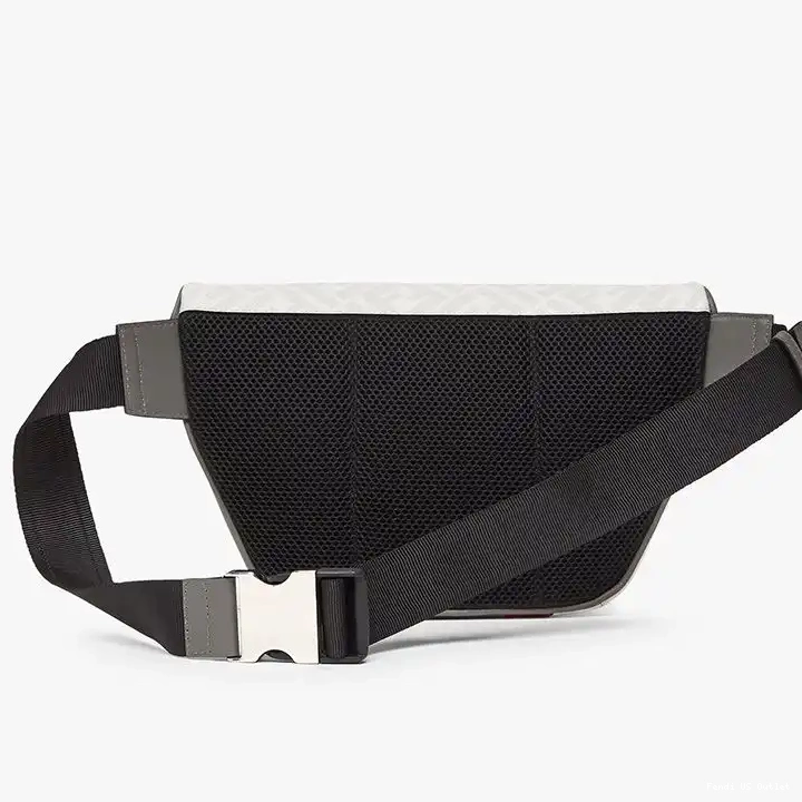 Cheap In Bag Motif Belt Red Fendi FF Fabric White 0324 HOT SALE